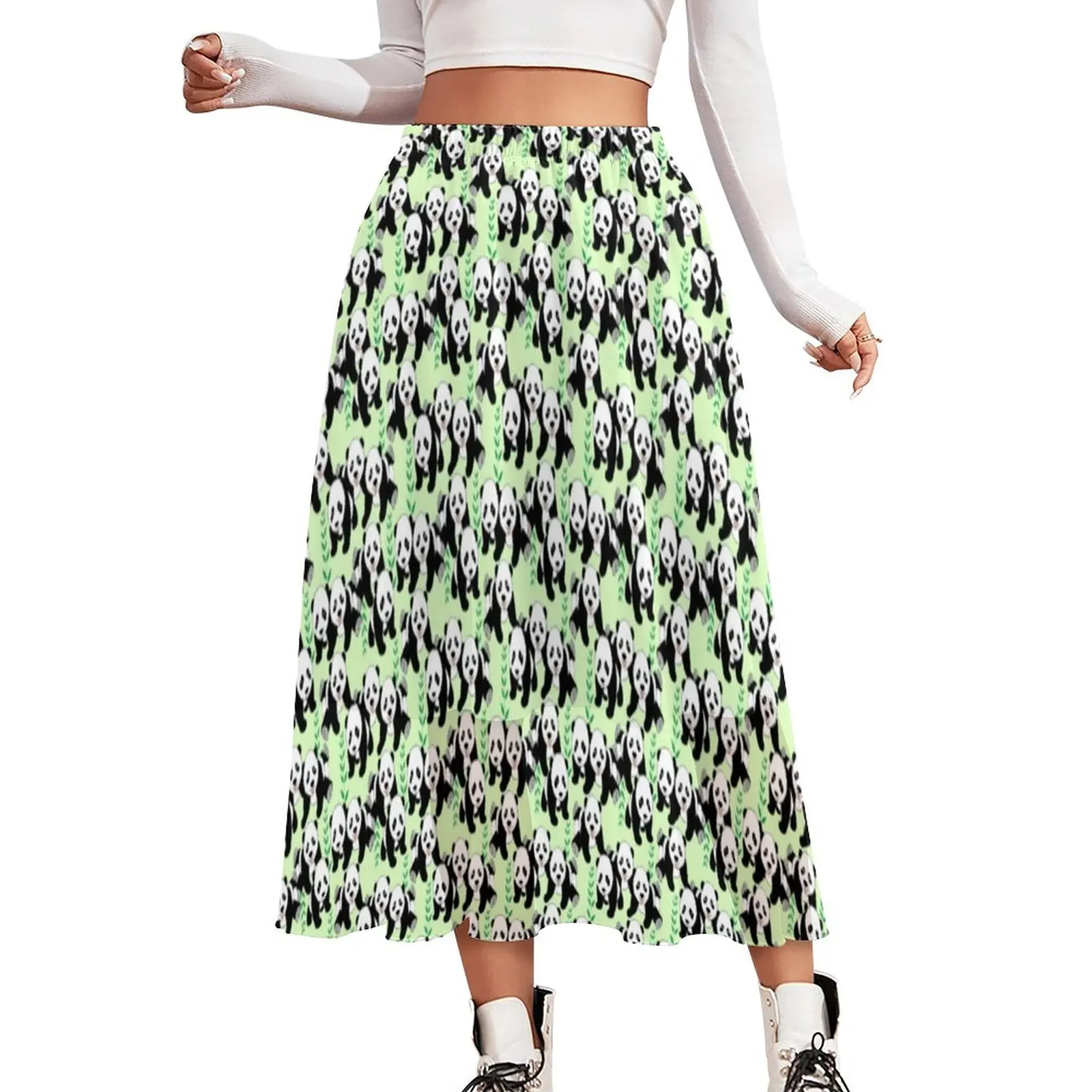 Panda Bears Skirt Woman Cute Animal Design Vintage Long Skirts Printed Elastic Waist Harajuku A-line Skirt Big Size
Panda Bears Skirt Woman Cute Animal Design Vintage Long Skirts Printed Elastic Waist Harajuku A-line Skirt Big Size