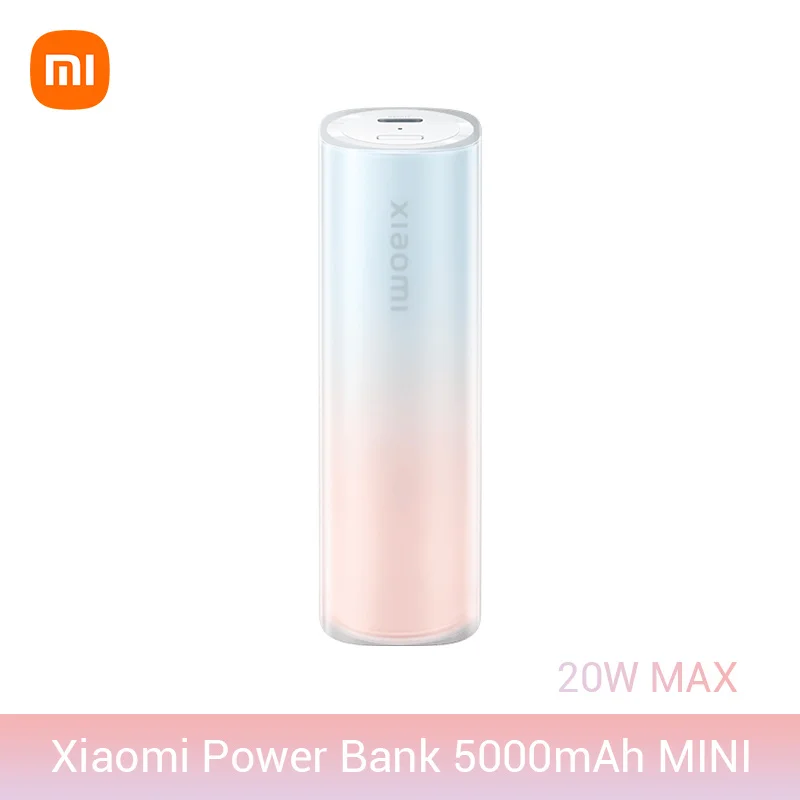 

Xiaomi Power Bank MINI 5000mAh 20W MAX Lipstick Version P07ZM Mi Powerbank 5000 Portable Battery For iPhone 12 13 14 Pro Rushed