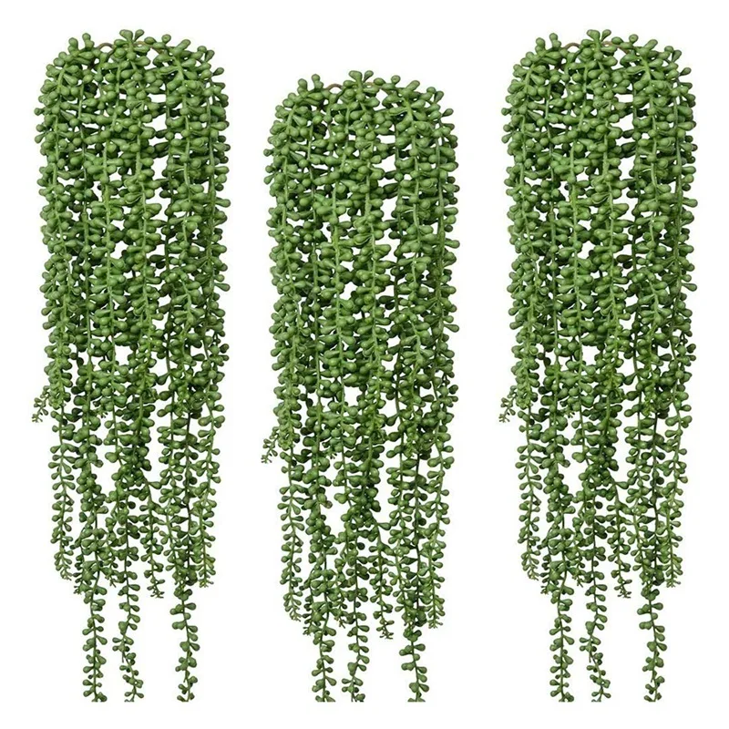 Practical 3 Pcs Artificial Fake String of Pearls Plant Faux Fake Hanging Succulents Plants
Practical 3 Pcs Artificial Fake String of Pearls Plant Faux Fake Hanging Succulents Plants