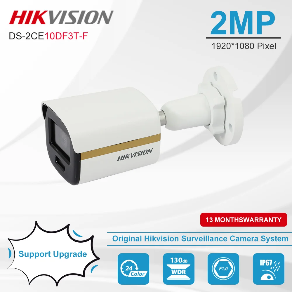 Hikvision 2MP ColorVu Обнаружение движения Мини Пуля светильник сигнализация WDR фиксированные линзы CCTV аналоговая камера DS-2CE10DF3T-F металлический корп...
Hikvision 2MP ColorVu Обнаружение движения Мини Пуля светильник сигнализация WDR фиксированные линзы CCTV аналоговая камера DS-2CE10DF3T-F металлический корп...
