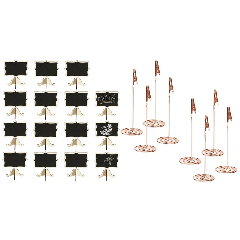 15 Pack Mini Chalkboards Place Cards With Easel Stand With Clip Holder Stand With Alligator Clasp - 12Pcs (Rose Gold)
15 Pack Mini Chalkboards Place Cards With Easel Stand With Clip Holder Stand With Alligator Clasp - 12Pcs (Rose Gold)