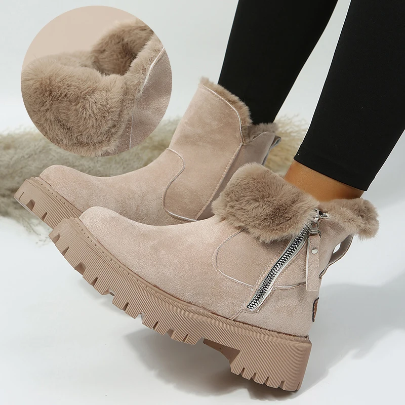 2022 Thick Plush Snow Boots Women Faux Suede Non-slip Winter Boots Woman Keep Warm Cotton Padded Shoes Platform Ankle Booties
2022 Thick Plush Snow Boots Women Faux Suede Non-slip Winter Boots Woman Keep Warm Cotton Padded Shoes Platform Ankle Booties
