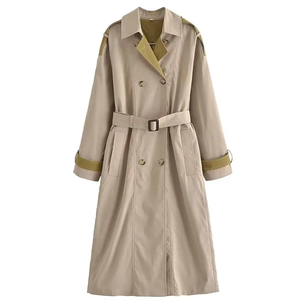 Women 2023 New Fashion Summer Contrast Trim Trench Vintage Long Sleeve Double-breasted Casual Female Outerwear Chic Overcoat
Women 2023 New Fashion Summer Contrast Trim Trench Vintage Long Sleeve Double-breasted Casual Female Outerwear Chic Overcoat