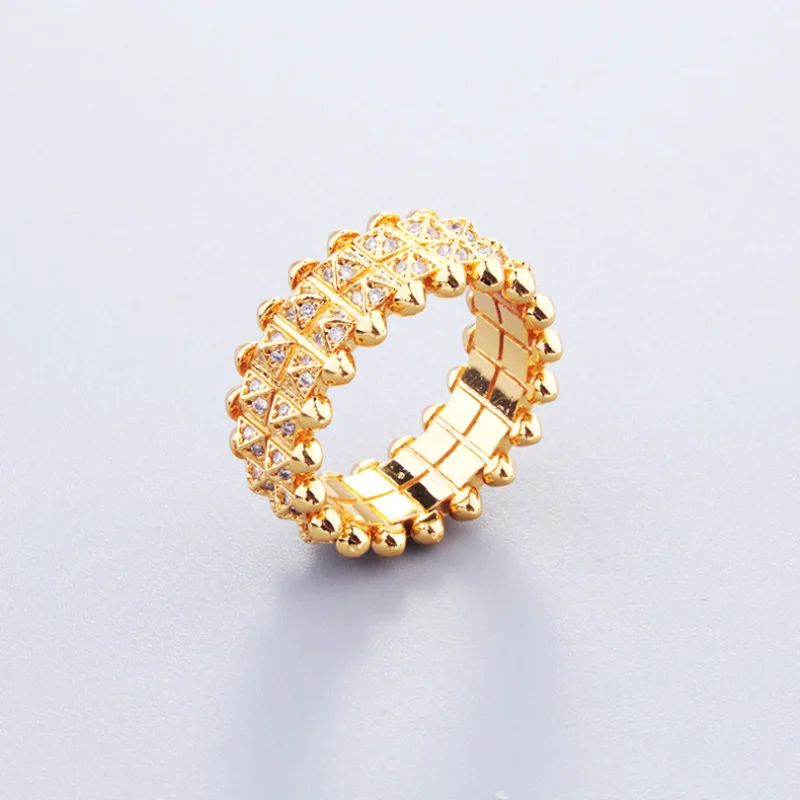 Donia Jewelry European and American Fashion New Titanium Steel Micro-Inlaid AAA Zircon Rivet Ring Luxury Accessories.
Donia Jewelry European and American Fashion New Titanium Steel Micro-Inlaid AAA Zircon Rivet Ring Luxury Accessories.
