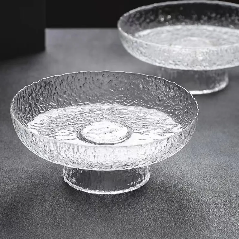Crystal Glass Fruit Plate Household Living Room Tea Table Simple Modern High Foot Snack Plates Rock Texture Non Slip Bottom
Crystal Glass Fruit Plate Household Living Room Tea Table Simple Modern High Foot Snack Plates Rock Texture Non Slip Bottom