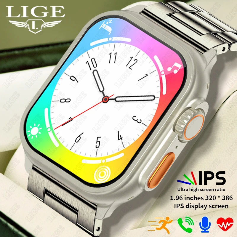 NFC Smartwatch For Men 1.96 inch Screen Bluetooth Call Watches Outdoor Sports Fitness Bracelet IP68 Waterproof Smartwatch Women
NFC Smartwatch For Men 1.96 inch Screen Bluetooth Call Watches Outdoor Sports Fitness Bracelet IP68 Waterproof Smartwatch Women