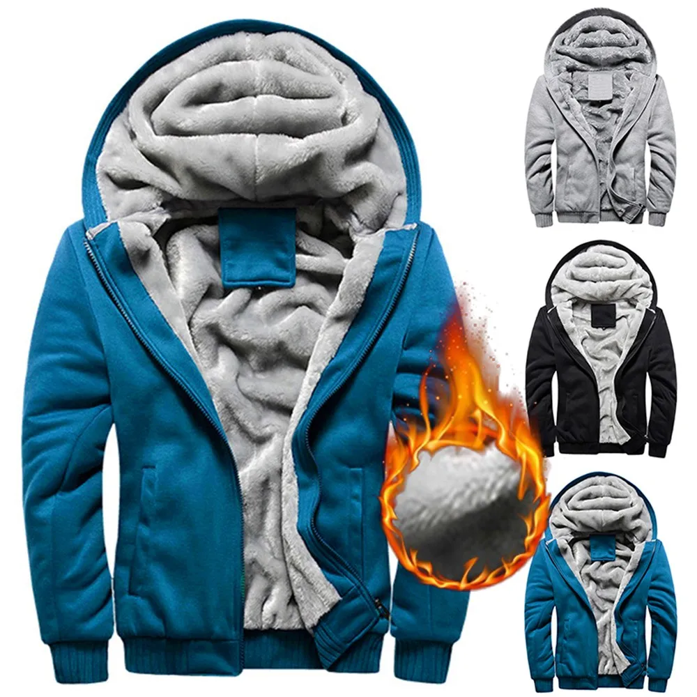 Fleece Thick Hooded Men's Winter Warm Lined Zip Up Coats Casual Cotton Mens Hoodie Jackets Coats Bomber Sportswear Plus Size
Fleece Thick Hooded Men's Winter Warm Lined Zip Up Coats Casual Cotton Mens Hoodie Jackets Coats Bomber Sportswear Plus Size