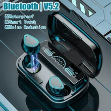 2023 New Bluetooth 5.2 Wireless TWS Earphone Smart Touch Call Headset Waterproof Noise Canceling Headphones for All Smartphones