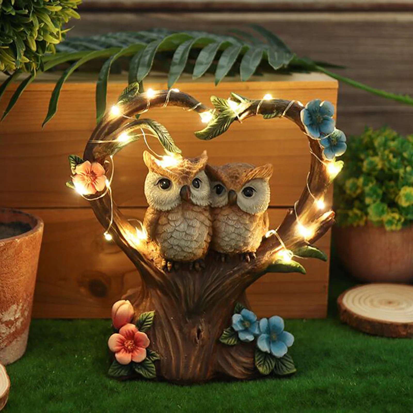 Garden Heart Bird Statues Figurines Ornament with Solar Light Love Miniature Resin Sculpture for Outdoor Patio Yard Decoration
Garden Heart Bird Statues Figurines Ornament with Solar Light Love Miniature Resin Sculpture for Outdoor Patio Yard Decoration