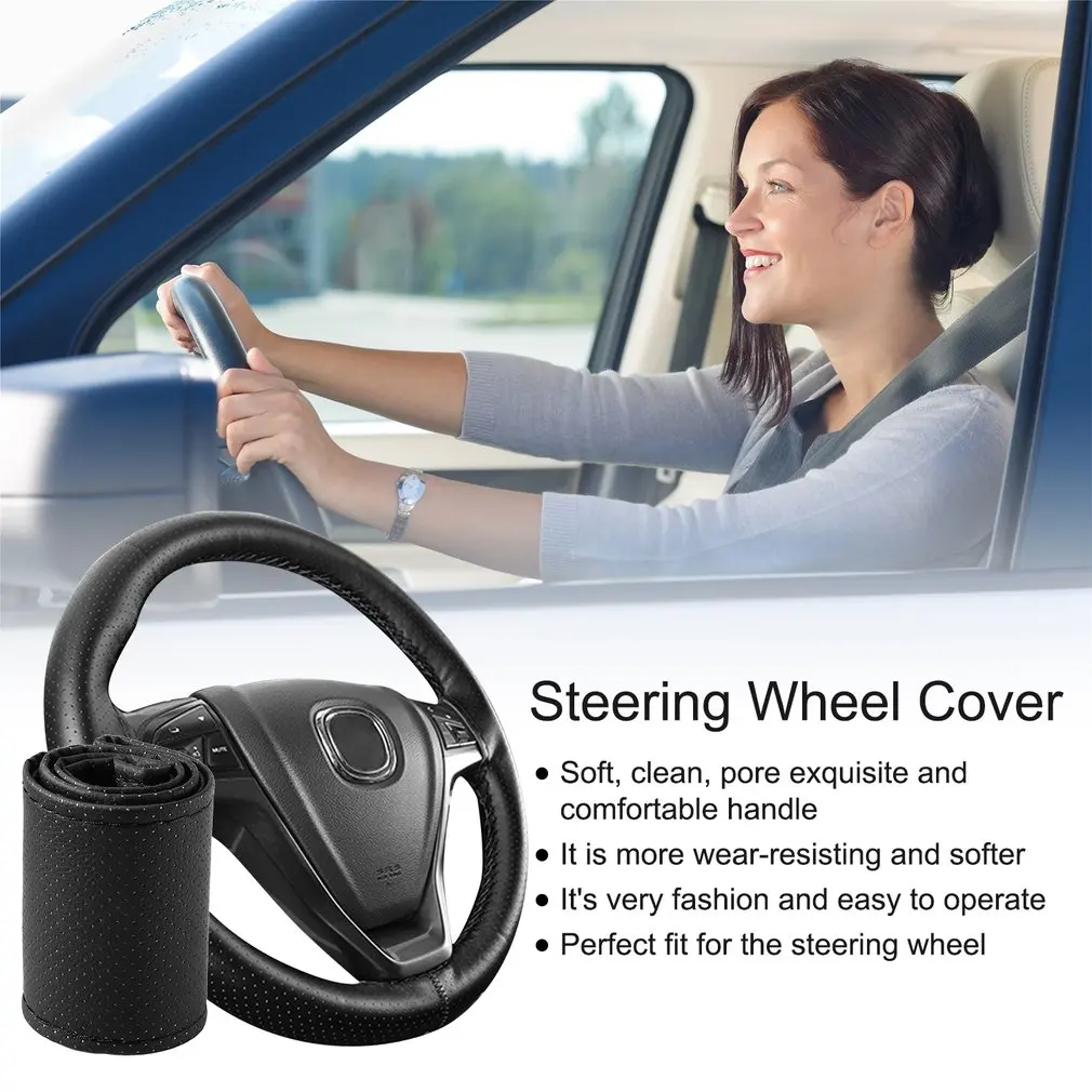 Hand Sewn Auto Car Steering Wheel Cover With Needles And Thread Enjoy DIY Texture Soft Artificial Leather Car Covers Suit
Hand Sewn Auto Car Steering Wheel Cover With Needles And Thread Enjoy DIY Texture Soft Artificial Leather Car Covers Suit