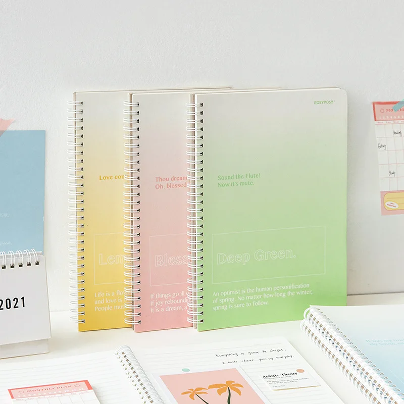 Soft Color Gradient Simple B5 Coil Notepad Fresh Color Matching Learning Office Stationery Planner Diary Notepad Bullet Journal
Soft Color Gradient Simple B5 Coil Notepad Fresh Color Matching Learning Office Stationery Planner Diary Notepad Bullet Journal