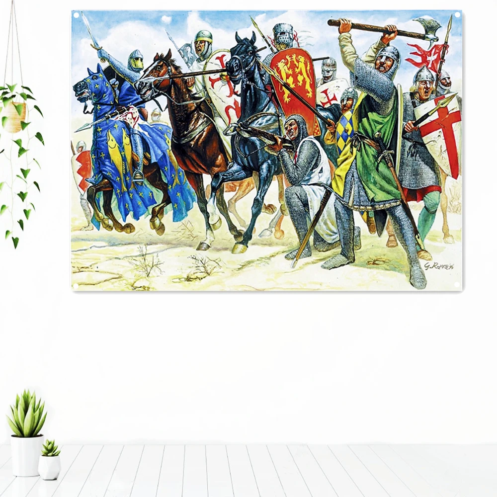 Crusader Warrior Vintage Indoor Decoration Knight Templar Flag Banner Polyester Hang on The Wall 4 Grommets Custom Tapestry
Crusader Warrior Vintage Indoor Decoration Knight Templar Flag Banner Polyester Hang on The Wall 4 Grommets Custom Tapestry