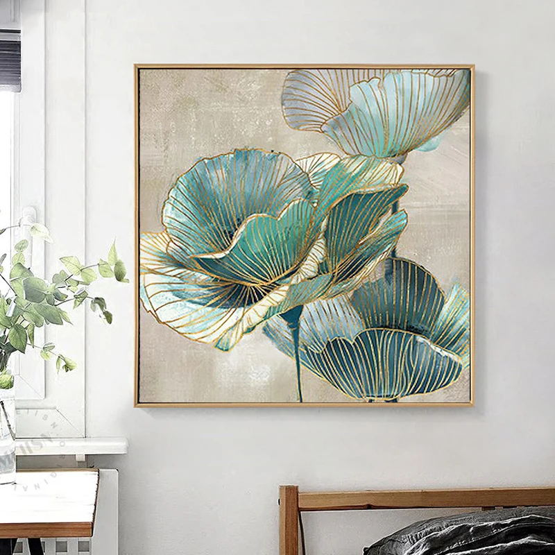 Luxury Abstract Art Canvas Painting Green Gold Line Flower Poster and Prints Modern Retro Canvas Print Home Decor Wall Picture
Luxury Abstract Art Canvas Painting Green Gold Line Flower Poster and Prints Modern Retro Canvas Print Home Decor Wall Picture