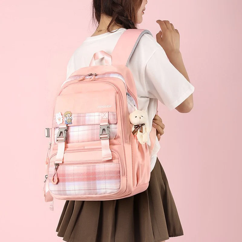 Multi-pocket Student Schoolbag High Quality Solid Color Women Backpack for Teenage Girl Backpacks Kid Laptop Bag Bookbag Mochila
Multi-pocket Student Schoolbag High Quality Solid Color Women Backpack for Teenage Girl Backpacks Kid Laptop Bag Bookbag Mochila
