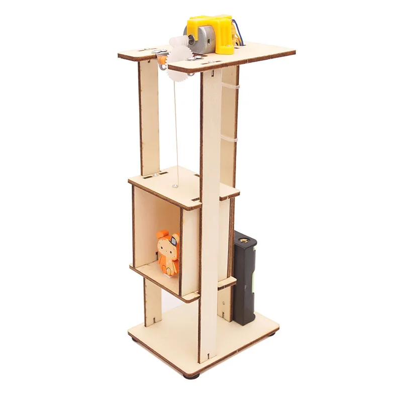 Teenager Wooden Elevator Function Principle Toys DIY Assembled Electric Lift Toys for Children Science Experiment Material Kits
Teenager Wooden Elevator Function Principle Toys DIY Assembled Electric Lift Toys for Children Science Experiment Material Kits