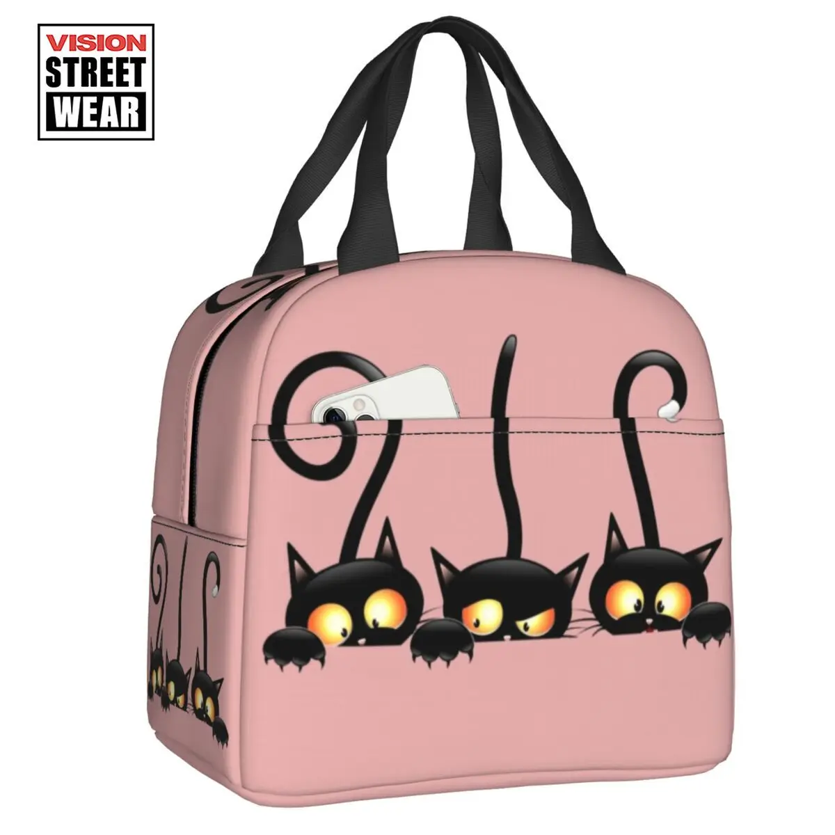 2023 New Black Cats Cartoon Pattern Insulated Lunch Bags For Women Halloween Witch Cat Portable Thermal Cooler Food Lunch Box
2023 New Black Cats Cartoon Pattern Insulated Lunch Bags For Women Halloween Witch Cat Portable Thermal Cooler Food Lunch Box