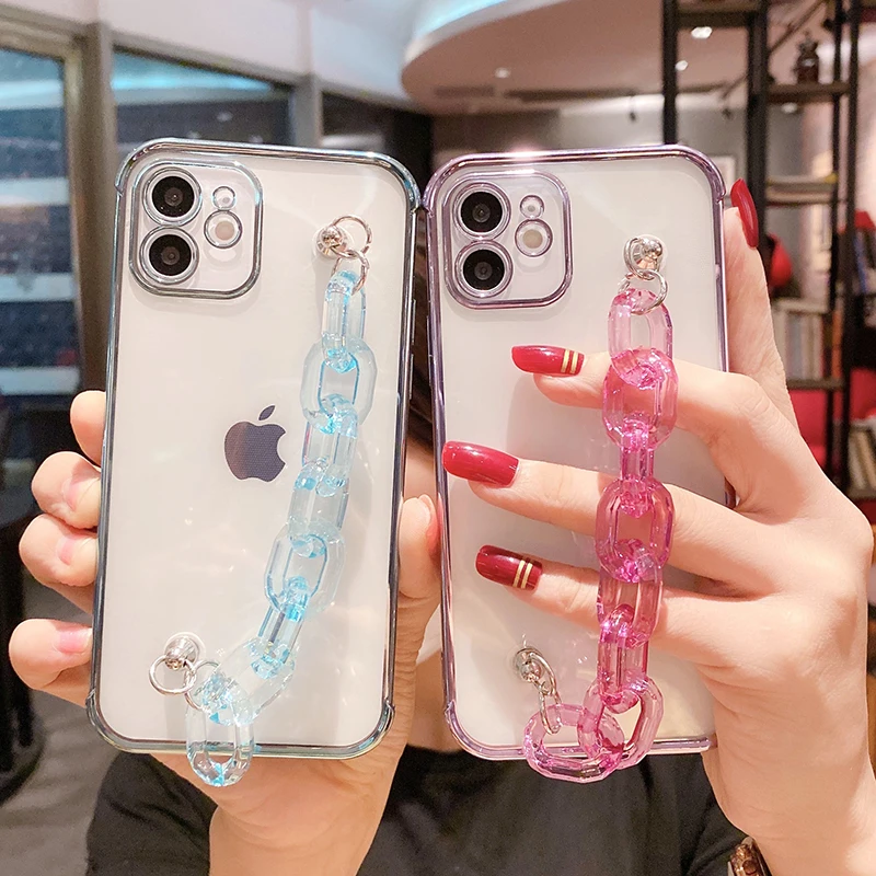 Прозрачный Акриловый чехол для телефона с цепочкой для iPhone 12 11 Pro Max XR XS Max X 7 8 Plus 12, бампер с покрытием, задняя крышка
Прозрачный Акриловый чехол для телефона с цепочкой для iPhone 12 11 Pro Max XR XS Max X 7 8 Plus 12, бампер с покрытием, задняя крышка