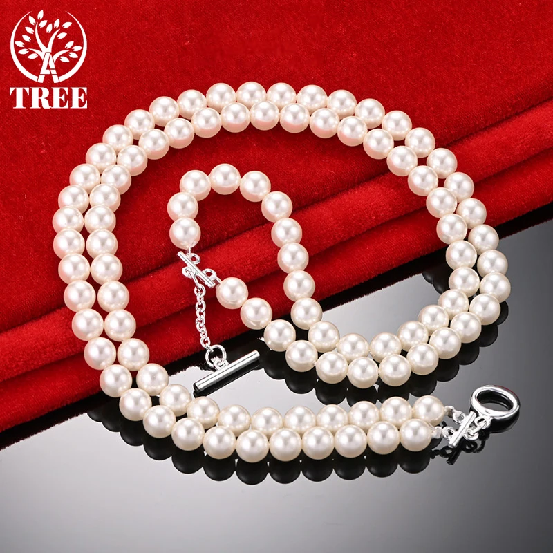 ALITREE ожерелье из стерлингового серебра 925 пробы для женщин двойная жемчужная цепочка для влюбленных Романтическая Свадебная цепочка на день рождения банкет модные ювелирные изделия
ALITREE ожерелье из стерлингового серебра 925 пробы для женщин двойная жемчужная цепочка для влюбленных Романтическая Свадебная цепочка на день рождения банкет модные ювелирные изделия