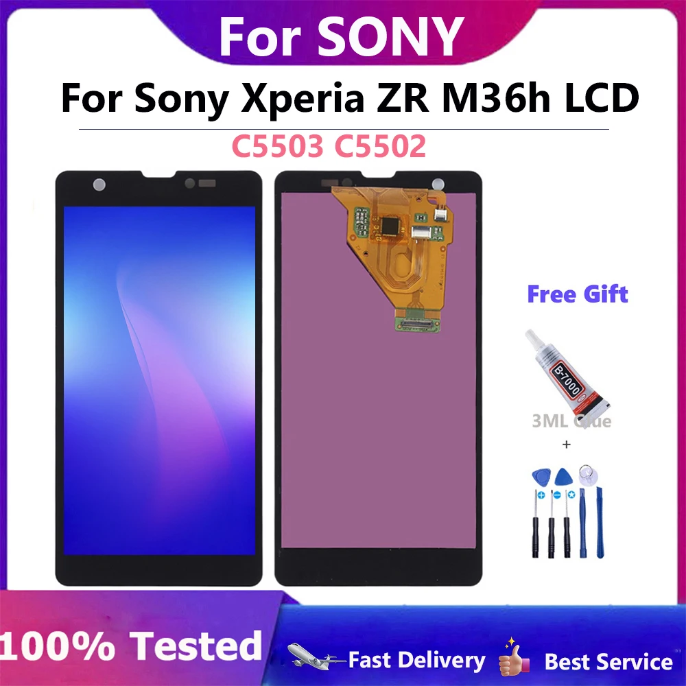 New tested For SONY Xperia ZR Display with Touch Screen Digitizer Assembly Display For SONY Xperia ZR LCD M36h C5502 C5503+gift
New tested For SONY Xperia ZR Display with Touch Screen Digitizer Assembly Display For SONY Xperia ZR LCD M36h C5502 C5503+gift