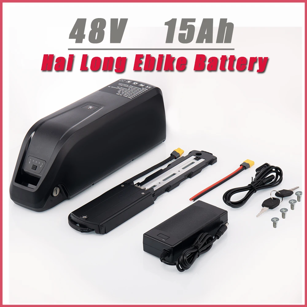 18650 Lithium Battery Hailong 48V 15Ah Ebike Case Mount 30A BMS for Electric Scooter Bicycle Kit Conversion with Charger USB
18650 Lithium Battery Hailong 48V 15Ah Ebike Case Mount 30A BMS for Electric Scooter Bicycle Kit Conversion with Charger USB