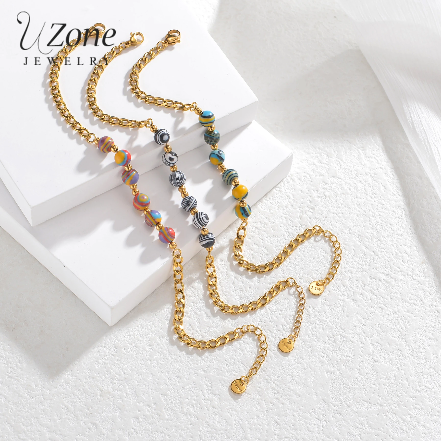 UZone Tiny Star Bracelet for Woman Girl Stainless Steel Bead Thick Chain Bracelets Jewelry Birthday Christmas Gift Dropshipping
UZone Tiny Star Bracelet for Woman Girl Stainless Steel Bead Thick Chain Bracelets Jewelry Birthday Christmas Gift Dropshipping