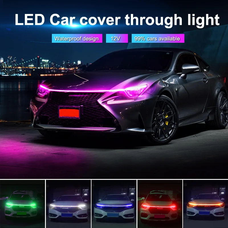 Car Hood LED Daytime Running Light Auto Decorative Atmosphere Lamp Ambient Backlight 12V Waterproof Flexible Light Strip
Car Hood LED Daytime Running Light Auto Decorative Atmosphere Lamp Ambient Backlight 12V Waterproof Flexible Light Strip