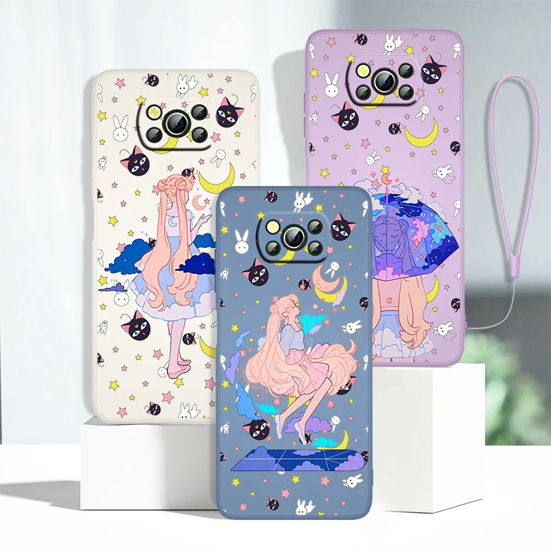 Cute Sailor Moon Gril Phone Case For Xiaomi Mi 11 Lite Poco X4 X3 X2 C31 C3 M4 M3 F4 F3 GT Pro NFC 5G Liquid Rope Cover
Cute Sailor Moon Gril Phone Case For Xiaomi Mi 11 Lite Poco X4 X3 X2 C31 C3 M4 M3 F4 F3 GT Pro NFC 5G Liquid Rope Cover