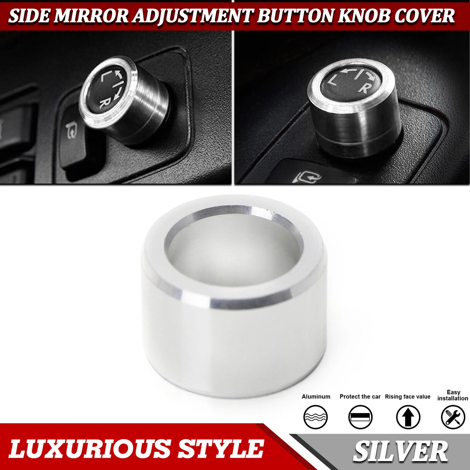 Silver Rearview Side Mirror Control Adjust Knob Button Cover Switch Trim For Subaru Forester XV WRX STi Impreza BRZ Scion Toyota
Silver Rearview Side Mirror Control Adjust Knob Button Cover Switch Trim For Subaru Forester XV WRX STi Impreza BRZ Scion Toyota