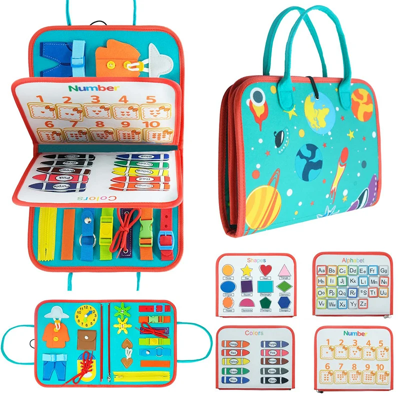 Toddler Busy Board Preschool Activities Educational Learning Sensory Book Montessori Board Travel Toys for Boys Girls Handbag
Toddler Busy Board Preschool Activities Educational Learning Sensory Book Montessori Board Travel Toys for Boys Girls Handbag