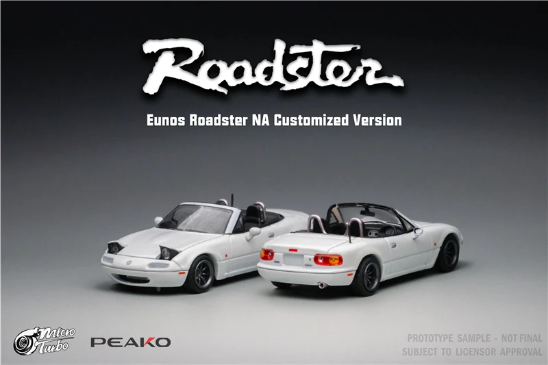 MicroTurbo X Peako 1:64 Mazda MX-5 Eunos Roadster Customized WhiteDiecast Model Car
MicroTurbo X Peako 1:64 Mazda MX-5 Eunos Roadster Customized WhiteDiecast Model Car