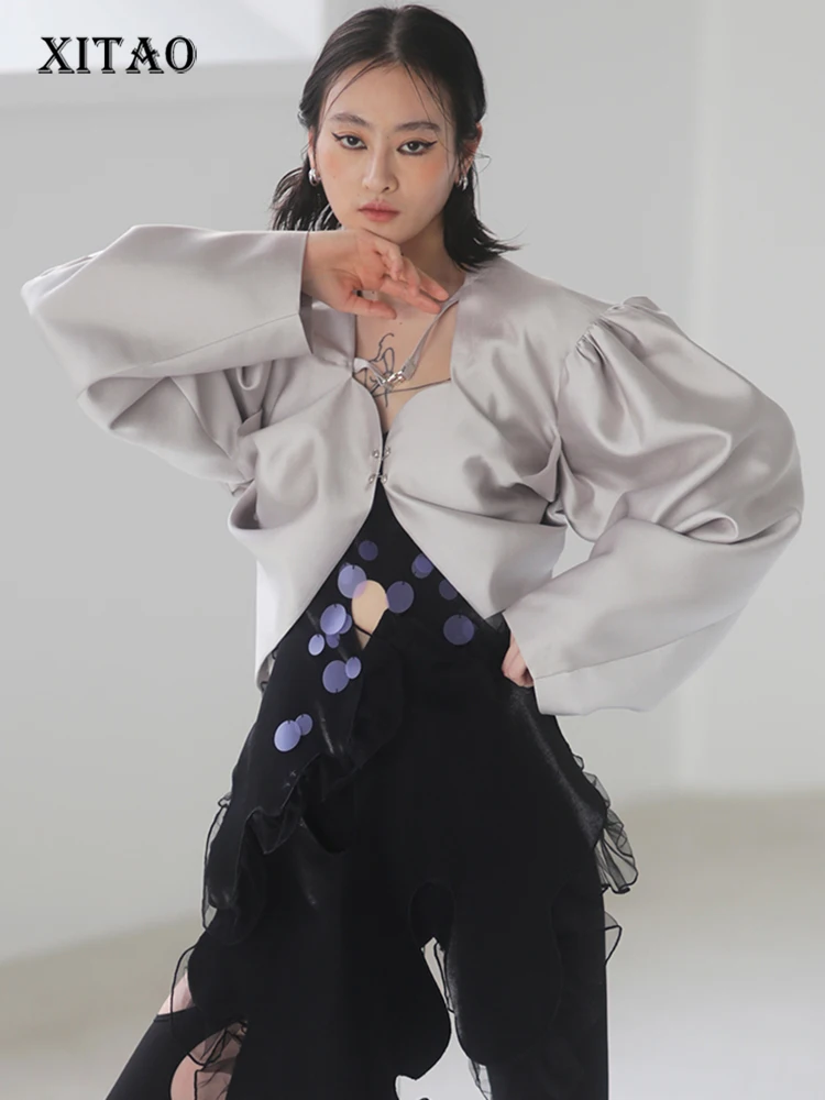 XITAO Personality Fashion Short Jackets Solid Color Irregular Splicing Square Collar Pleated Bandage Women Coat New WLD6890
XITAO Personality Fashion Short Jackets Solid Color Irregular Splicing Square Collar Pleated Bandage Women Coat New WLD6890