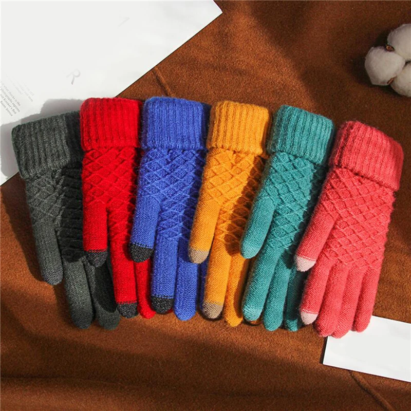 Women's Knitted Winter Gloves Cashmere Knitted Women Autumn Winter Warm Thick Gloves Touch Screen Skiing Gloves
Women's Knitted Winter Gloves Cashmere Knitted Women Autumn Winter Warm Thick Gloves Touch Screen Skiing Gloves