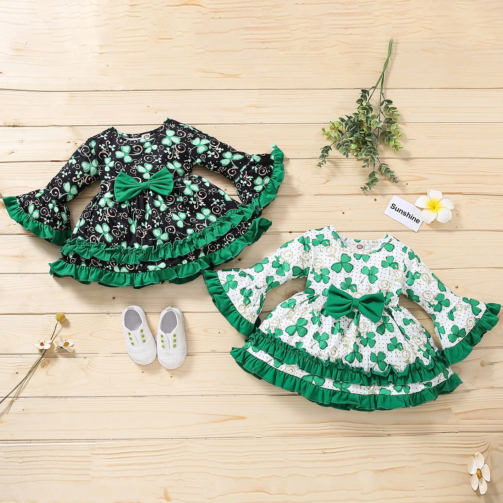 Toddler Baby Girls Dress St.Patrick's Day Flare Sleeve Ruffles Dress Floral Printed Girls Sweatsuits Set 2t Girls Outfits
Toddler Baby Girls Dress St.Patrick's Day Flare Sleeve Ruffles Dress Floral Printed Girls Sweatsuits Set 2t Girls Outfits