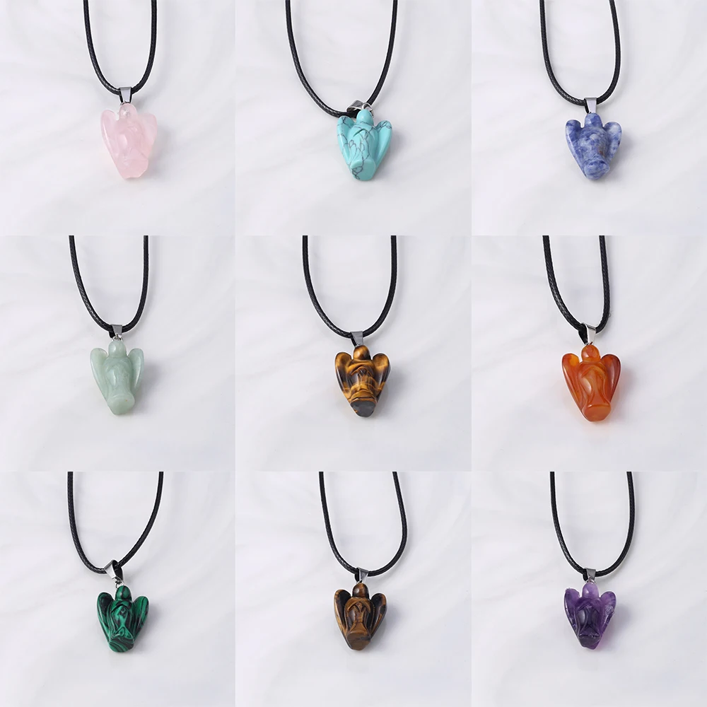Natural Stone Necklace Pendant Angel Shape Gemstone Exquisite Accessories Women Personality Necklace Girls Wedding Party Jewelry
Natural Stone Necklace Pendant Angel Shape Gemstone Exquisite Accessories Women Personality Necklace Girls Wedding Party Jewelry