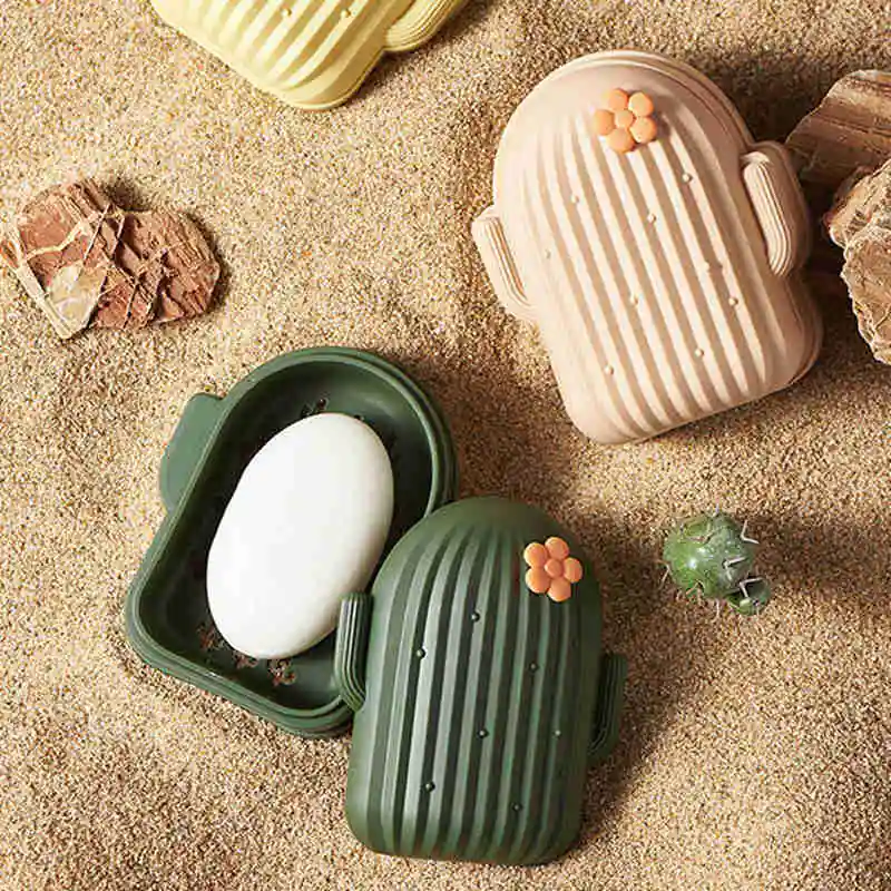 Self Draining Cactus Soap Dish Creative Cactus Shape Sponge Holder with Lid Soap Saver Tray Kitchen Countertop Bathroom Storage
Self Draining Cactus Soap Dish Creative Cactus Shape Sponge Holder with Lid Soap Saver Tray Kitchen Countertop Bathroom Storage