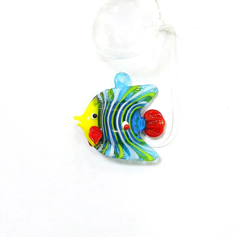 

Custom Floating Glass Tropical Fish Mini Figurine Pendant Aquarium Decoration Accessories Cute Tiny Sea Animal Statue Ornaments