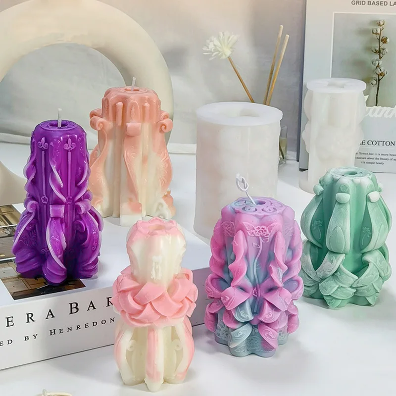 Flower Carving Candle Mold DIY Dunhuang Column Pillar Sculture Silicone Molds for Home Party Decoration Aromatherapy Ornament
Flower Carving Candle Mold DIY Dunhuang Column Pillar Sculture Silicone Molds for Home Party Decoration Aromatherapy Ornament