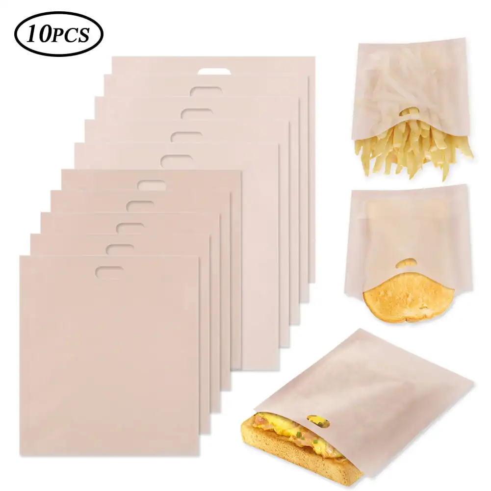 Delivery within 7-10 daysTaihexin 10Pcs Reusable Toaster Bags, Non-Stick Sandwich Toaster Bags, Heat Resistant Pizza Bread Snack
Delivery within 7-10 daysTaihexin 10Pcs Reusable Toaster Bags, Non-Stick Sandwich Toaster Bags, Heat Resistant Pizza Bread Snack