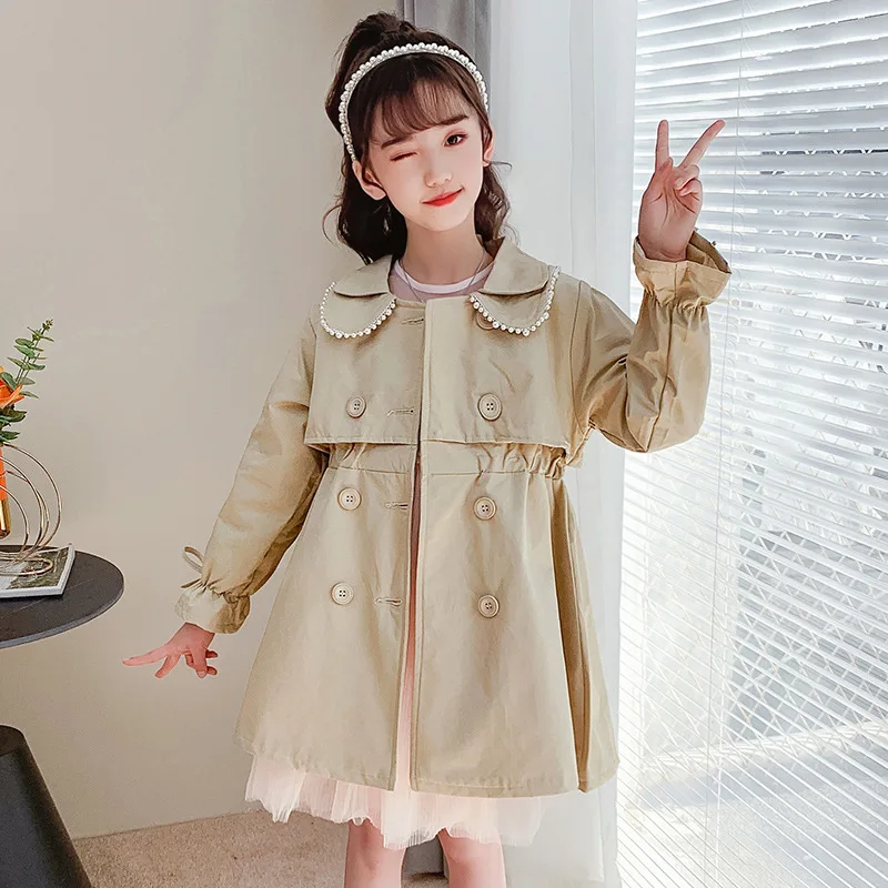 2022 Spring Autumn New Arrival Fashion Korean Style Girls Trench Coat Children's Outerwear Long Windbreak Jacket for Girls 4-12Y
2022 Spring Autumn New Arrival Fashion Korean Style Girls Trench Coat Children's Outerwear Long Windbreak Jacket for Girls 4-12Y