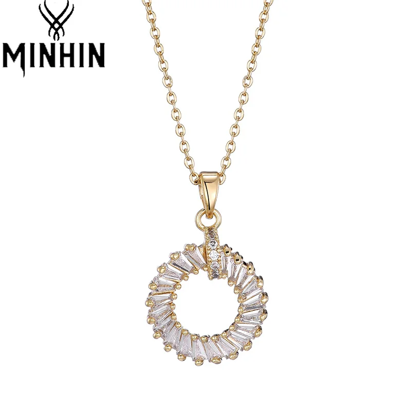 MINHIN Round Crystal Long Chain Necklace for Women Square Geometric Crystal Pendant Necklace Accessories Gold Color Jewelry
MINHIN Round Crystal Long Chain Necklace for Women Square Geometric Crystal Pendant Necklace Accessories Gold Color Jewelry