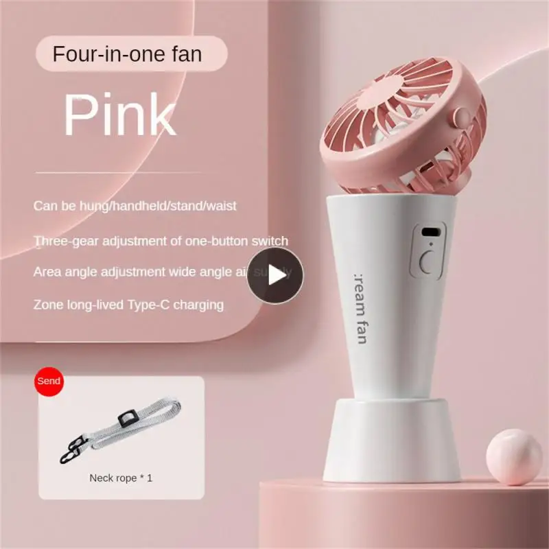 Mini Small Fan Hanging Neck Creative Handheld Fan Four Colors Student Outdoor Hanging Neck Fan Ice Cream Shaped Fan Durable Fan
Mini Small Fan Hanging Neck Creative Handheld Fan Four Colors Student Outdoor Hanging Neck Fan Ice Cream Shaped Fan Durable Fan