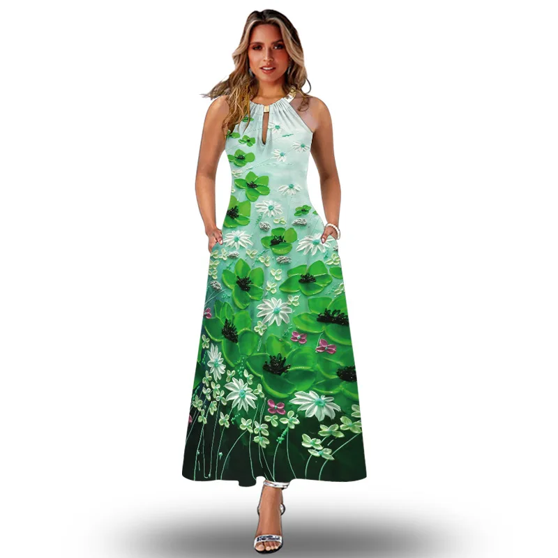 Summer Sexy Straps Woman Elegan Long Dress Party Casual Holiday Slim Sleeveless Flowers Print Vestidos Vintage Dresses
Summer Sexy Straps Woman Elegan Long Dress Party Casual Holiday Slim Sleeveless Flowers Print Vestidos Vintage Dresses