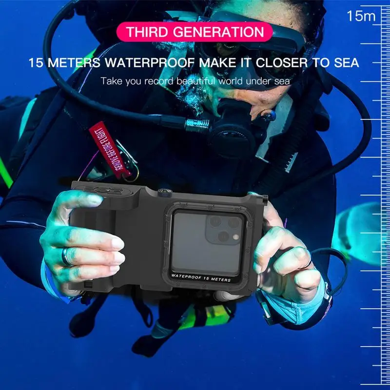 15M Professional Diving Phone Case Underwater Taking Waterproof Cover high-quality soft TPU PC Material For Swimming Pool
15M Professional Diving Phone Case Underwater Taking Waterproof Cover high-quality soft TPU PC Material For Swimming Pool
