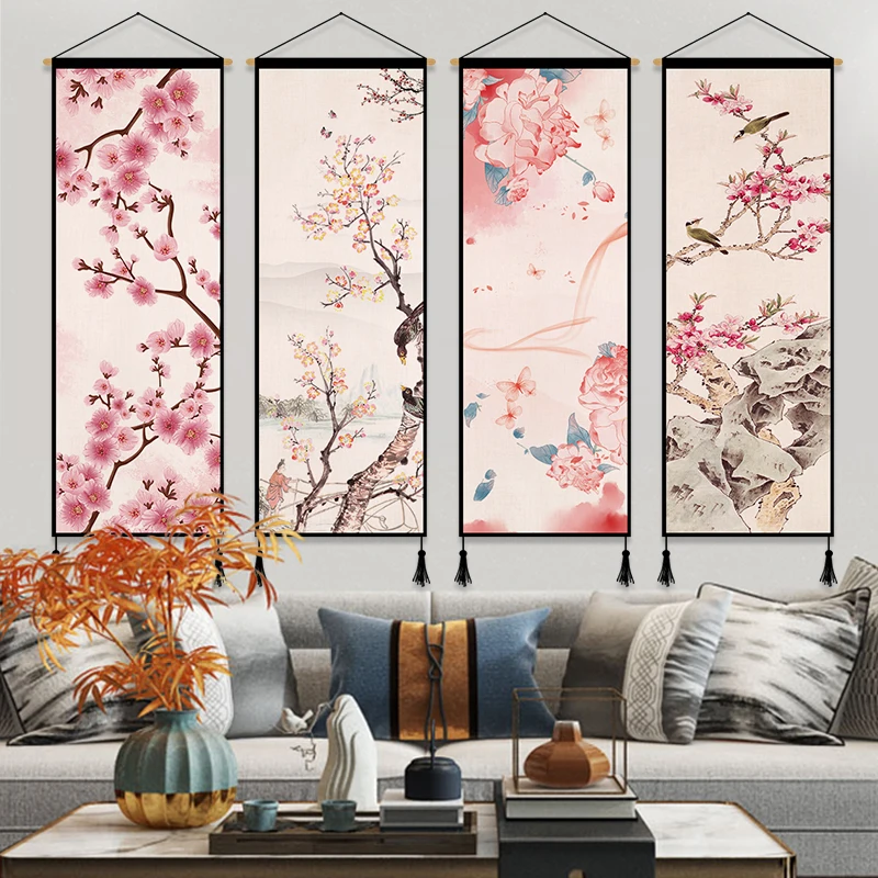 Chinese Style Peach Blossom Wall Art Paintings Living Room Office Vintage Home Decor Aesthetic Posters Canvas Scroll Painting
Chinese Style Peach Blossom Wall Art Paintings Living Room Office Vintage Home Decor Aesthetic Posters Canvas Scroll Painting