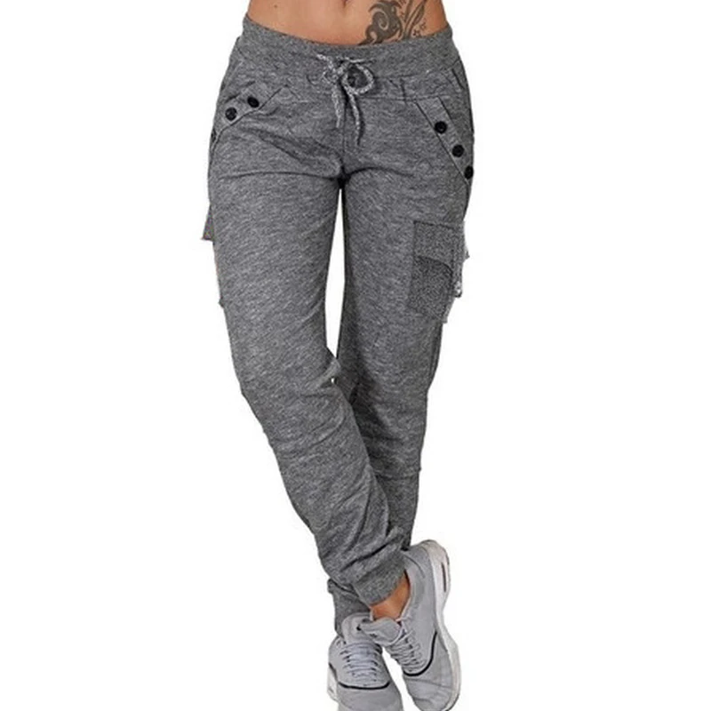 Women Pants Pockets Button Casual Loose Drawstring Jogger Sweatpants Sports Soft Trousers Oversized Ladies Pants Female Clothing
Women Pants Pockets Button Casual Loose Drawstring Jogger Sweatpants Sports Soft Trousers Oversized Ladies Pants Female Clothing