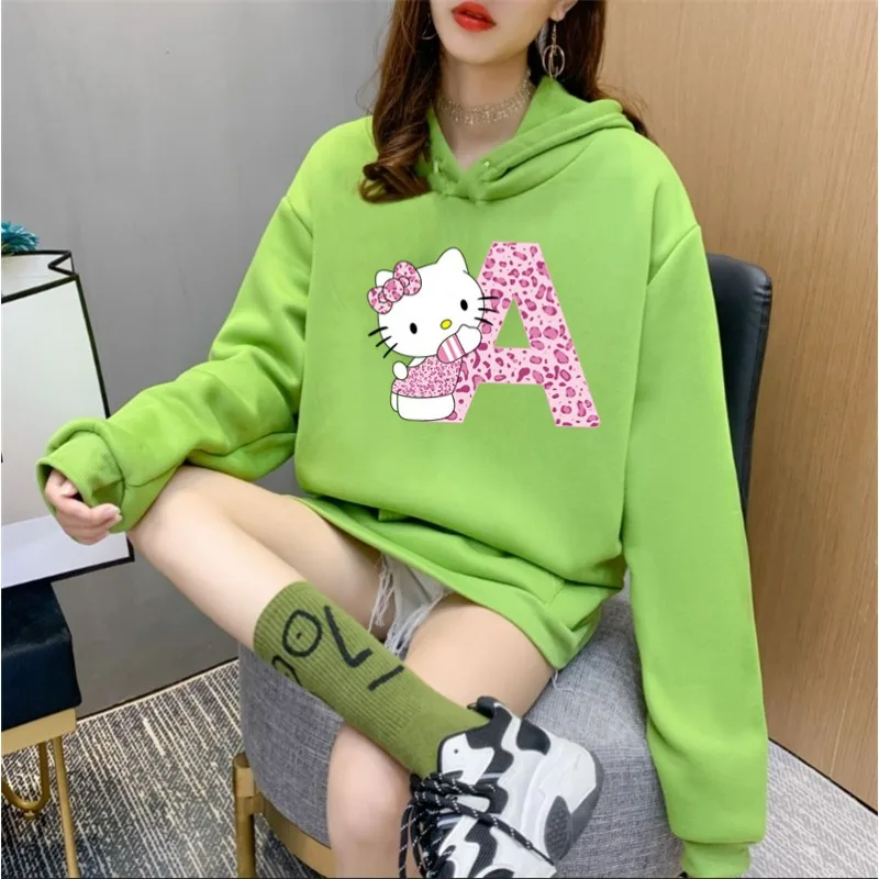 Hello Kitty Letter A-Z Warm Hoodie Sanrio Anime Autumn Hooded Sweater Winter Pullover Girly Heart Soft Clothes Kawaii Gift Items
Hello Kitty Letter A-Z Warm Hoodie Sanrio Anime Autumn Hooded Sweater Winter Pullover Girly Heart Soft Clothes Kawaii Gift Items