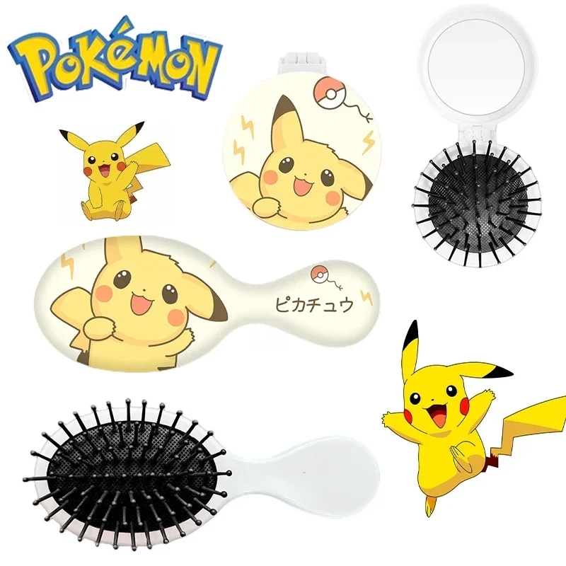 Расческа для волос Pokemon Pikachu с волшебной ручкой портативная Антистатическая