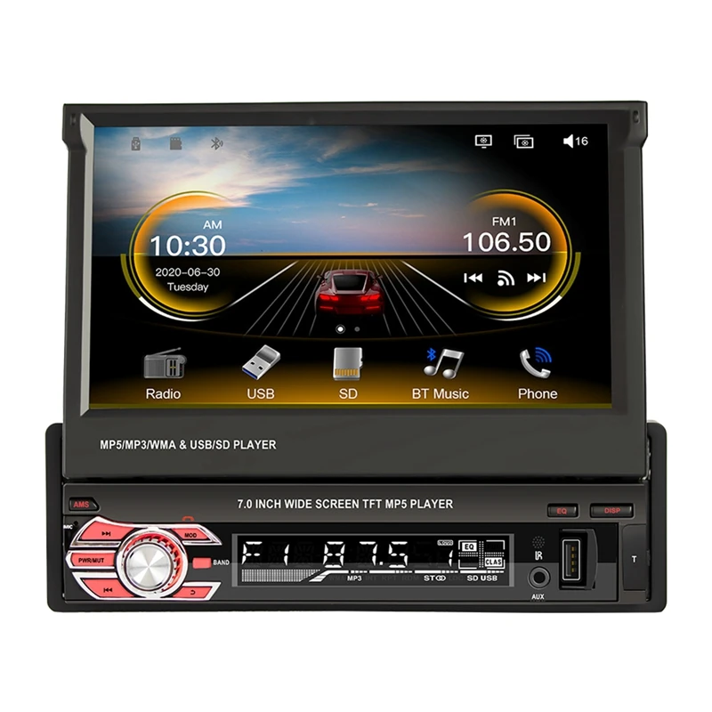 Top!-Car Stereo Single Din with CarPlay and Android Auto Bluetooth AHD 7Inch Flip Out Touch Screen Car Radio MP5 Player
Top!-Car Stereo Single Din with CarPlay and Android Auto Bluetooth AHD 7Inch Flip Out Touch Screen Car Radio MP5 Player