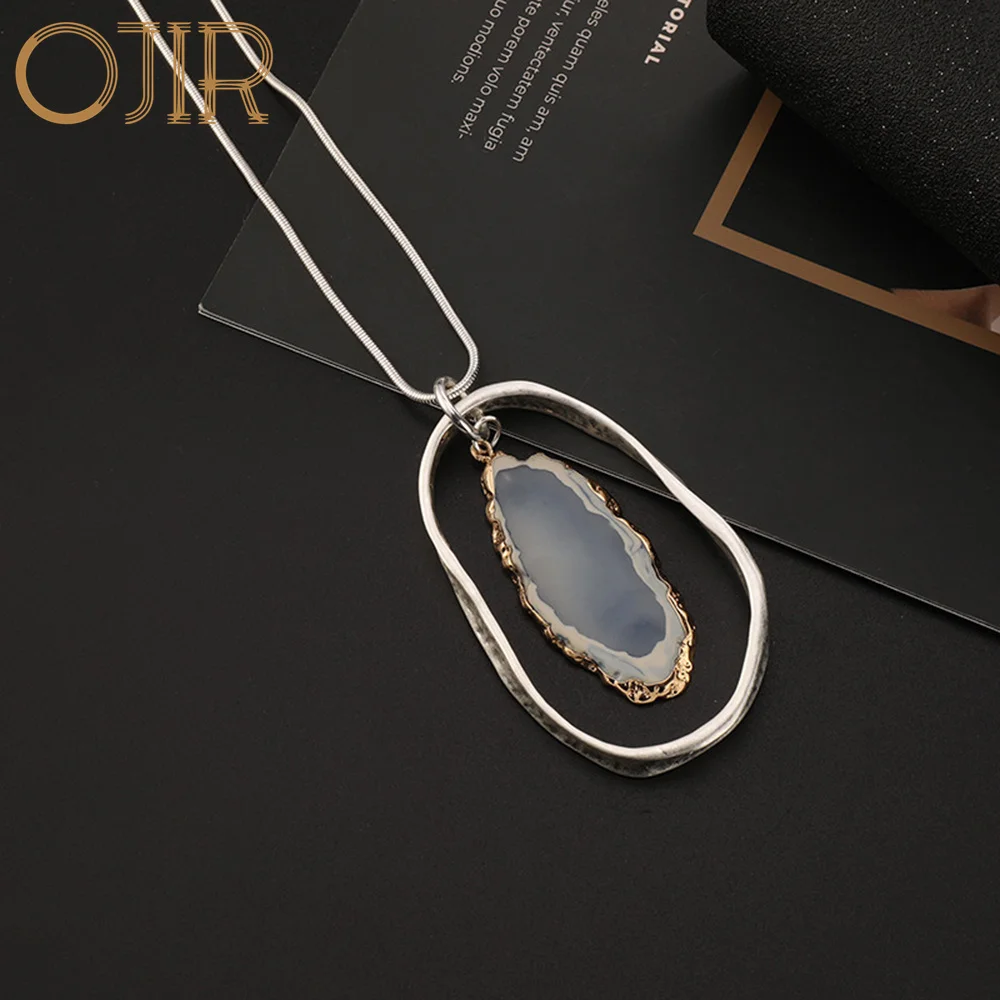 Vintage Blue Stone Pendant Long Necklace with Alloy Boho Trend Long Chains Women's Statement Necklace Jewelry Goth Accessories
Vintage Blue Stone Pendant Long Necklace with Alloy Boho Trend Long Chains Women's Statement Necklace Jewelry Goth Accessories