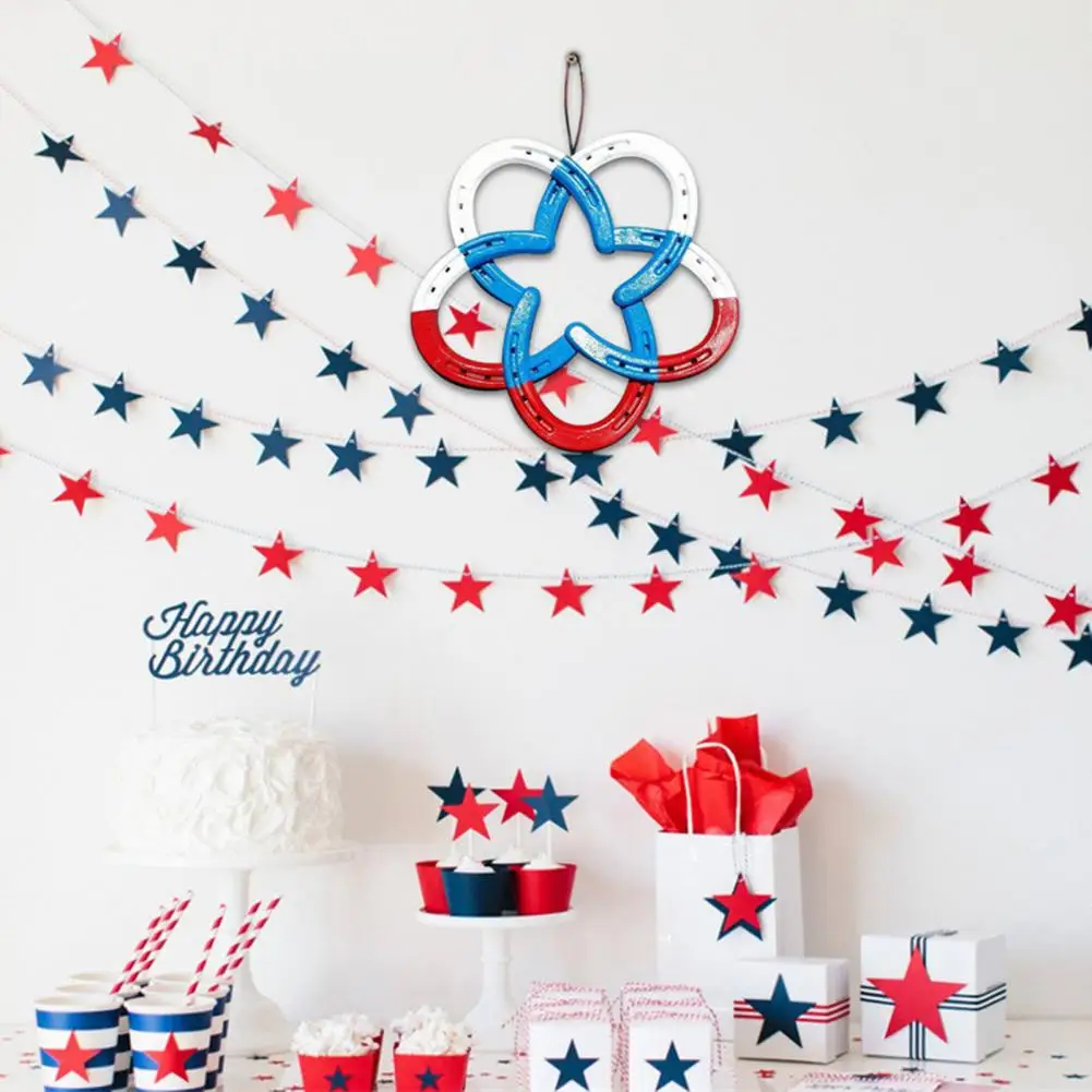Bright Color Hanging Decor Patriotic Metal Hollow Star Flower Wall Hanging Unique Iron Craft for Room Bathroom Home Office Decor
Bright Color Hanging Decor Patriotic Metal Hollow Star Flower Wall Hanging Unique Iron Craft for Room Bathroom Home Office Decor